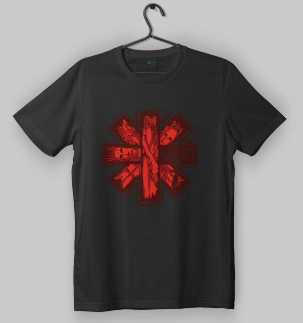 Red Hot Chili Peppers Star Design Black T-Shirt