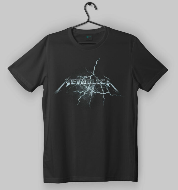 Metallica Ride the Lightning Design Black T-Shirt