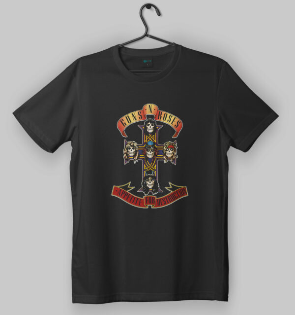 Guns N’ Roses Appetite for Destruction Classic Design Black T-Shirt