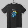 Rolling Stones Rainbow Tongue Design Black T-Shirt