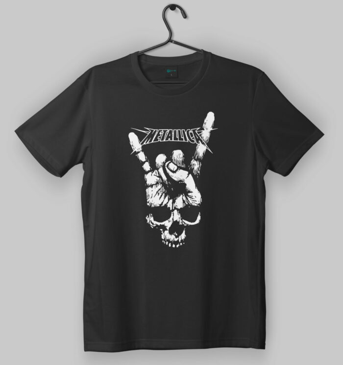 Metallica Rock Hand Skull Black T-Shirt