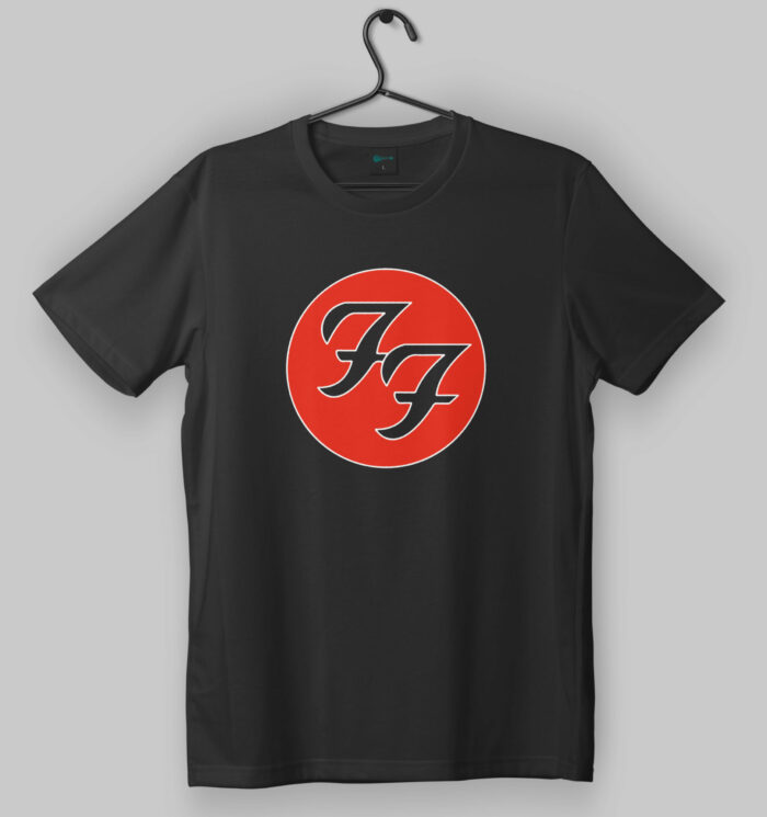 Foo Fighters Red Circle Logo Black T-Shirt