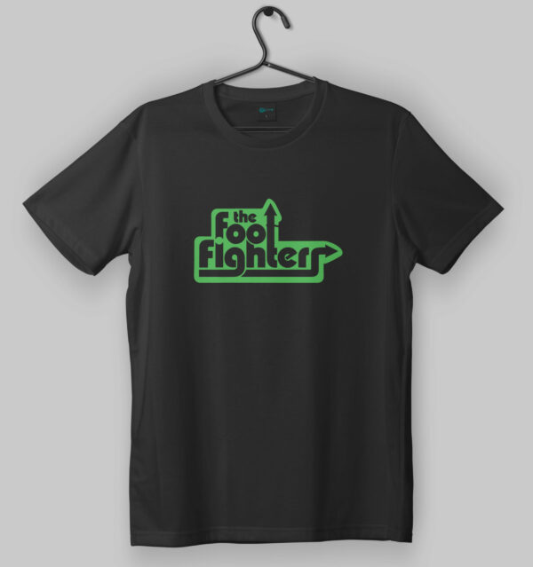 The Foo Fighters Green Arrow Design Black T-Shirt