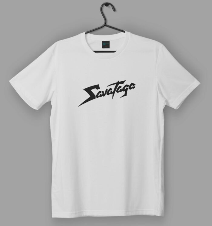 Savatage Black Logo White T-Shirt