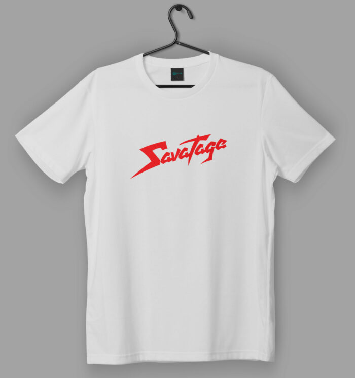 Savatage Red Logo White T-Shirt