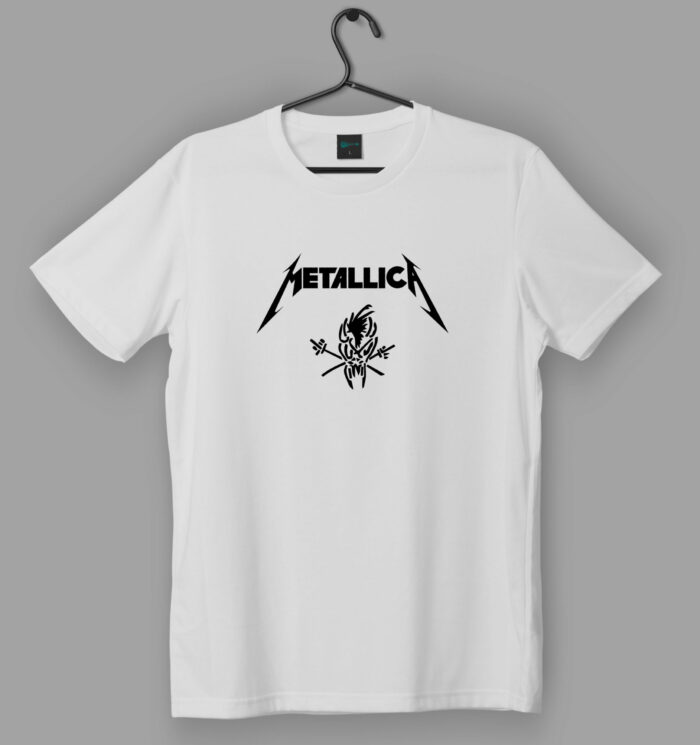 Metallica Skull Logo White T-Shirt