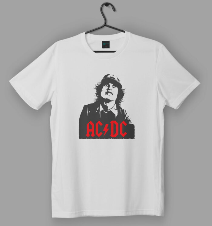 AC/DC Angus Young White T-Shirt