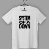 System of a Down Text Logo White T-Shirt