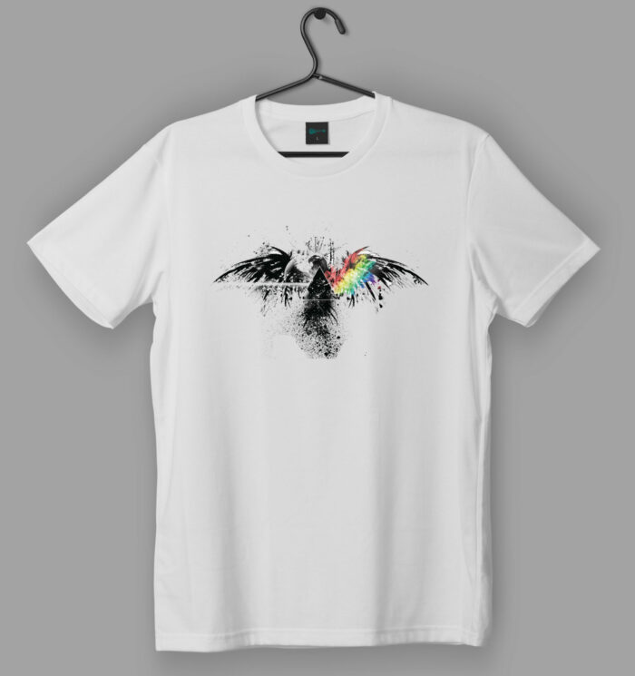 Pink Floyd Dark Side of the Moon Wings White T-Shirt