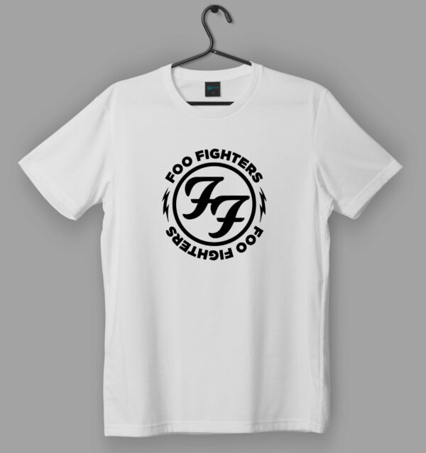 Foo Fighters Circular Logo White T-Shirt