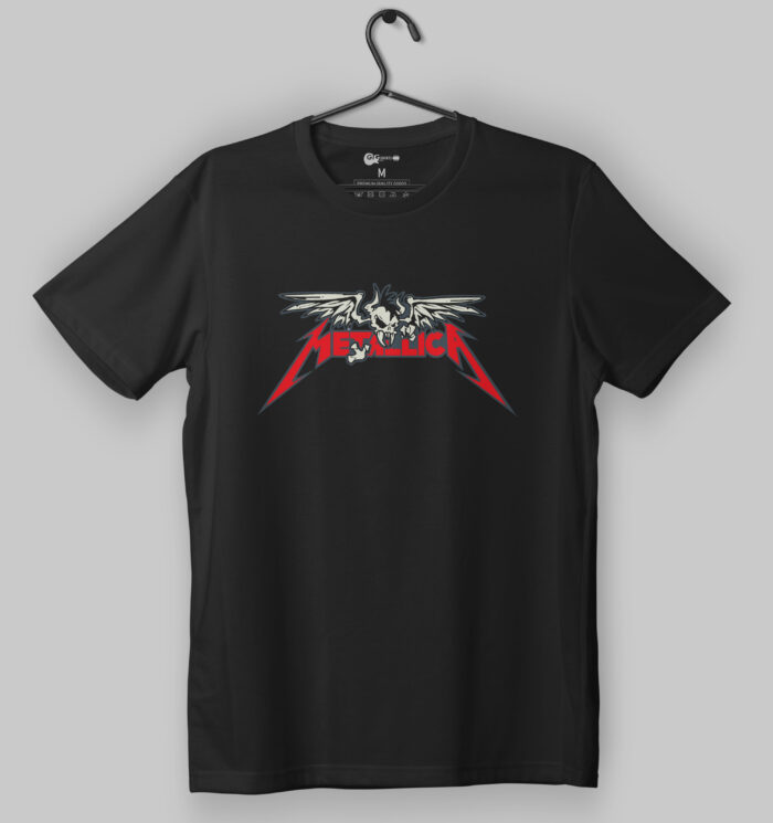 Metallica Flying Skull Logo Black T-Shirt