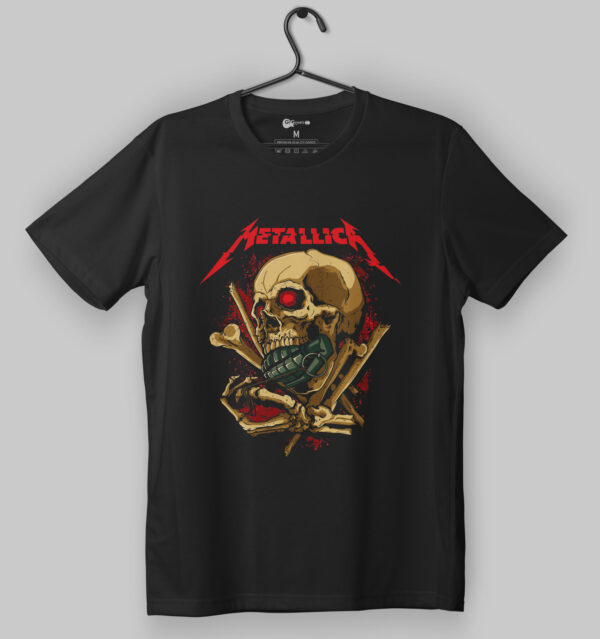 Metallica Skull and Crossbones Black T-Shirt