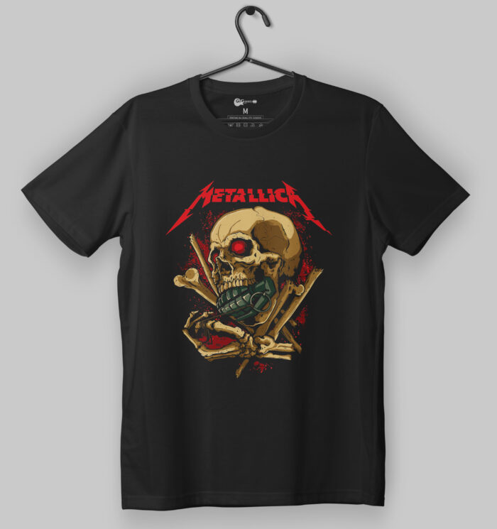 Metallica Skull and Crossbones Black T-Shirt