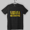 Nirvana Nevermind Yellow Logo Black T-Shirt