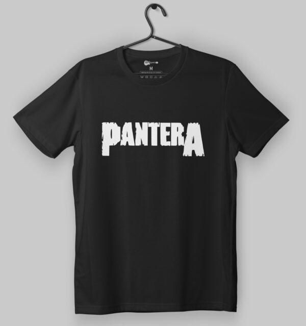 Pantera White Logo Black T-Shirt