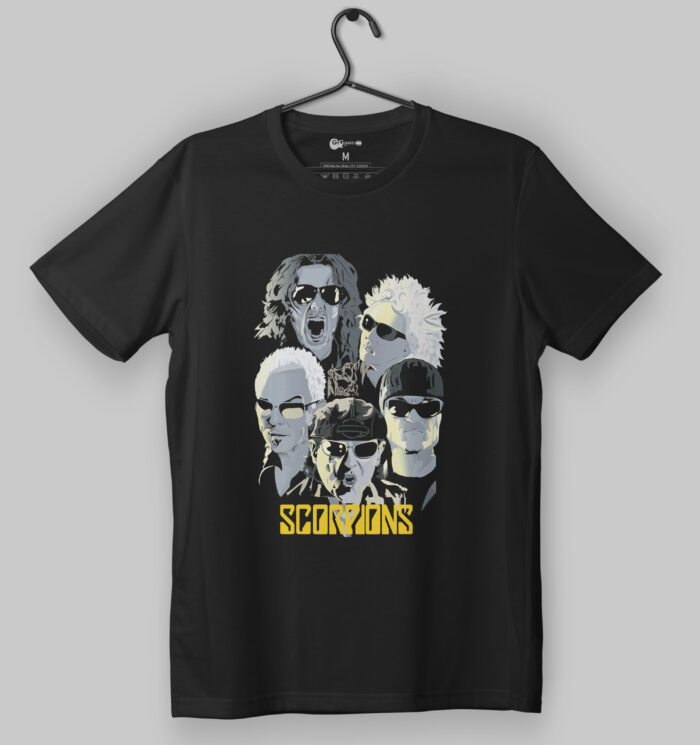 Scorpions Band Members Black T-Shirt