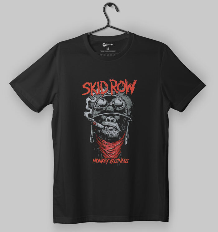 Skid Row Monkey Business Black T-Shirt