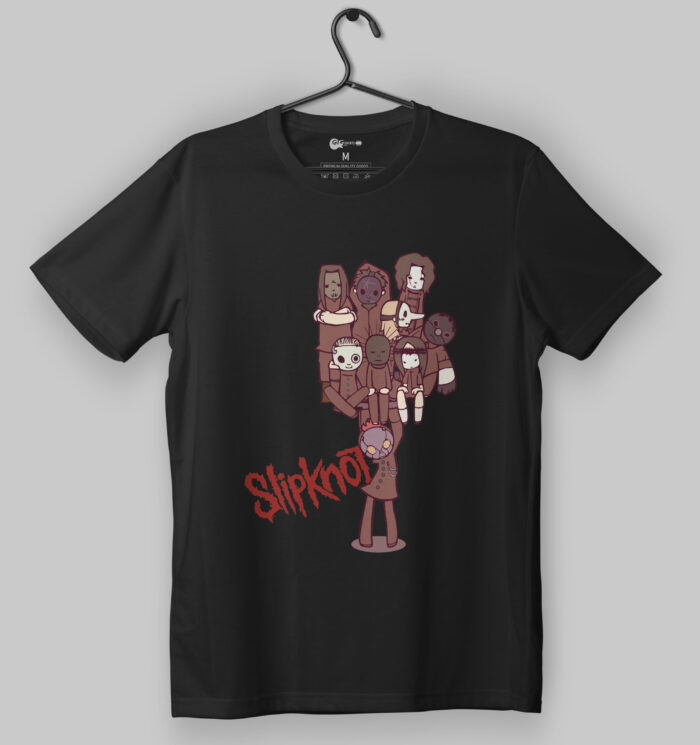 Slipknot Chibi Characters Black T-Shirt