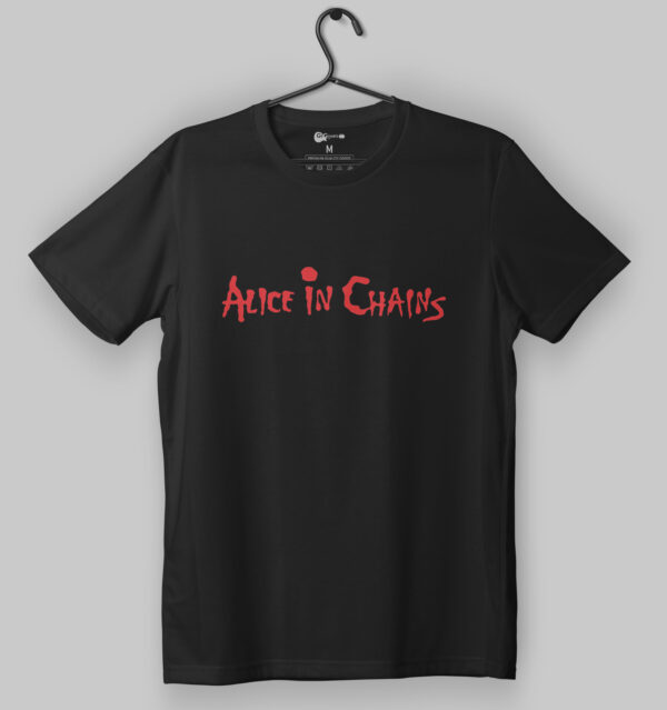 Alice in Chains Red Text Logo Black T-Shirt