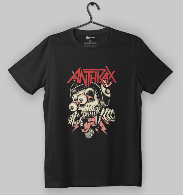 Anthrax Exploding Skull Black T-Shirt