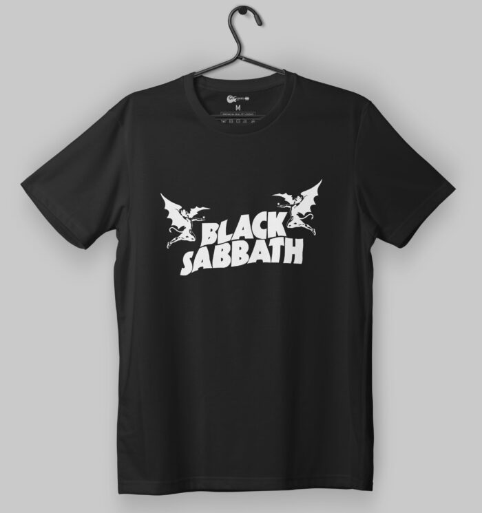 Black Sabbath Flying Demons Logo Black T-Shirt