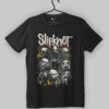 Slipknot Fiery Faces Design Black T-Shirt