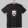 Slipknot White Mask Design Black T-Shirt