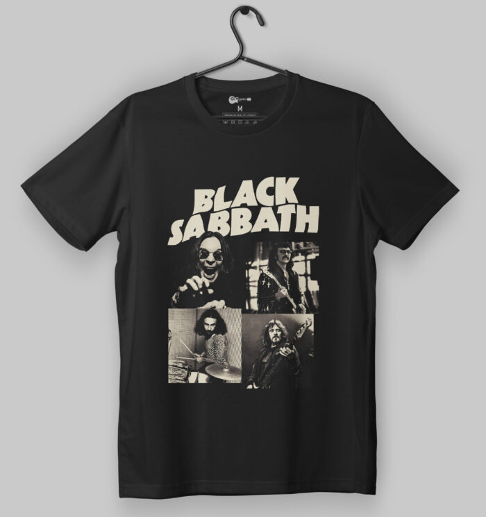 Black Sabbath Band Collage Black T-Shirt