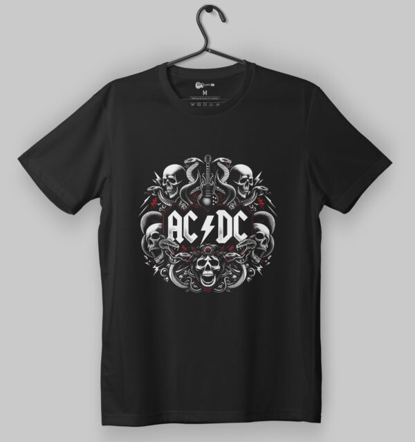 AC/DC Skull and Snakes Black T-Shirt