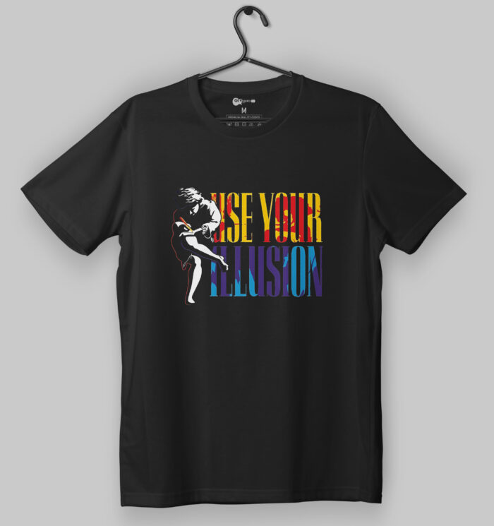 Guns N’ Roses Use Your Illusion "I & II" Mix Black T-Shirt