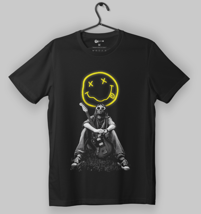 Nirvana Kurt Cobain Tribute Black T-Shirt