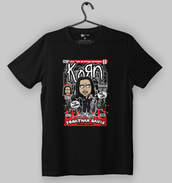 Korn - Jonathan Davis Comic Black T-Shirt