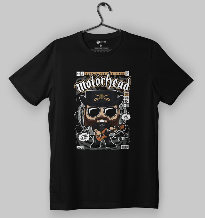 Motörhead - Lemmy Kilmister Comic Black T-Shirt