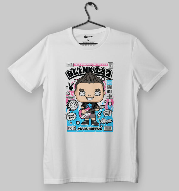 Blink-182 Mark Hoppus Comic White T-Shirt