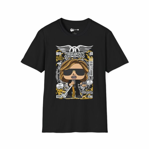 Aerosmith - Steven Tyler Comic Black T-Shirt