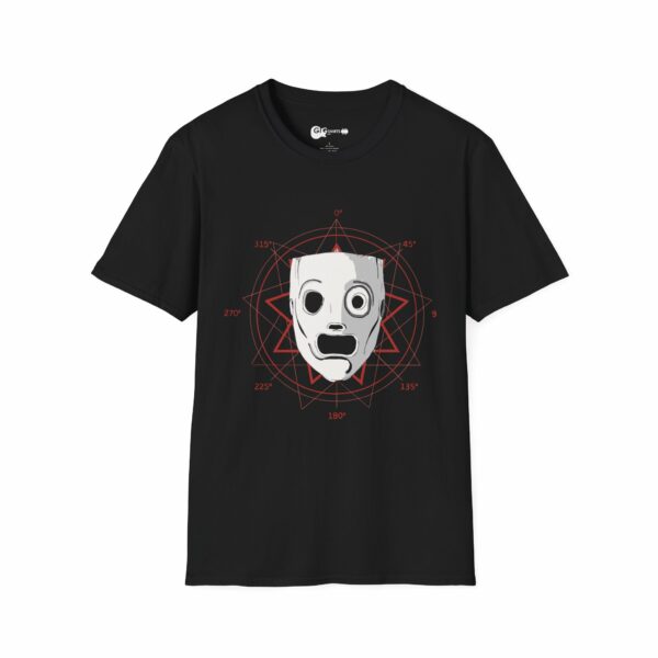 Slipknot White Mask Design Black T-Shirt