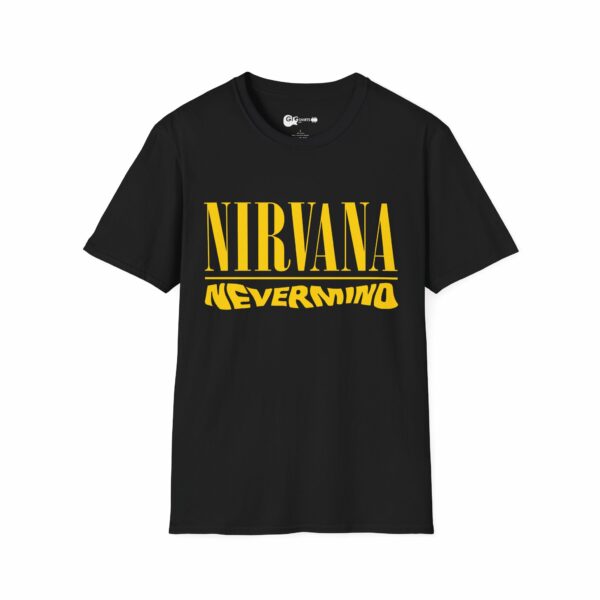 Nirvana Nevermind Yellow Logo Black T-Shirt