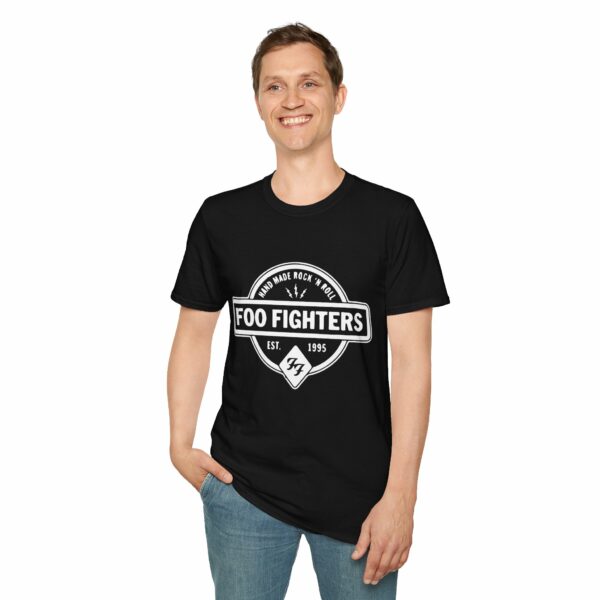 Foo Fighters White Logo Rock ‘n’ Roll Black T-Shirt