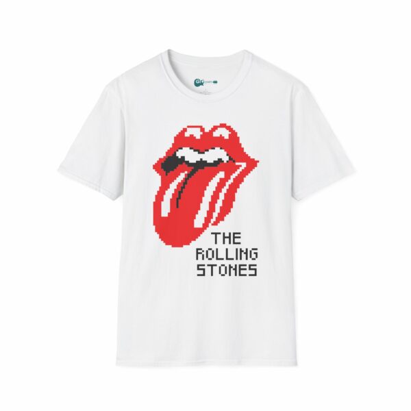 The Rolling Stones Pixelated Tongue Logo White T-Shirt