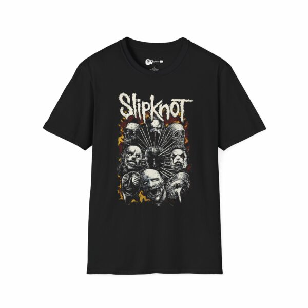 Slipknot Fiery Faces Design Black T-Shirt