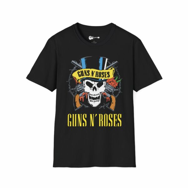 Guns N’ Roses Skull with Top Hat Logo Black T-Shirt