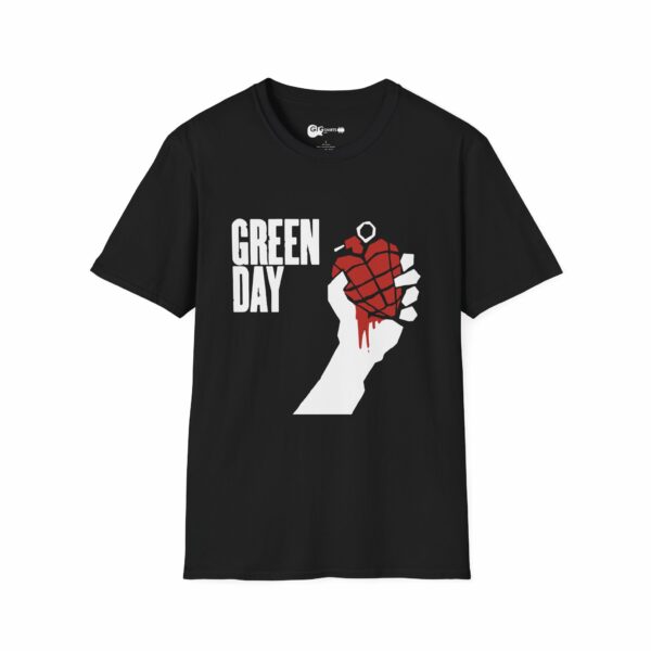 Green Day Heart Grenade Black T-Shirt