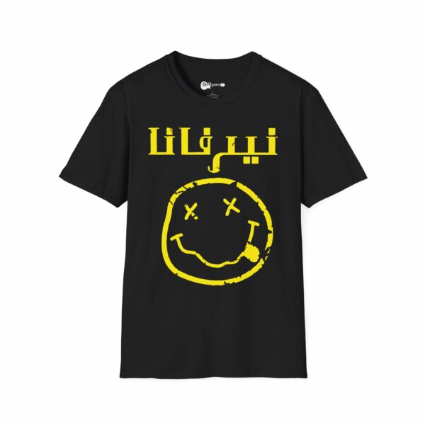 Nirvana Arabic Logo Design Black T-Shirt