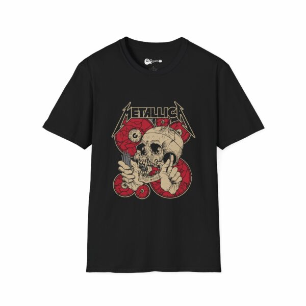 Metallica The Shortest Straw Skull Design Black T-Shirt