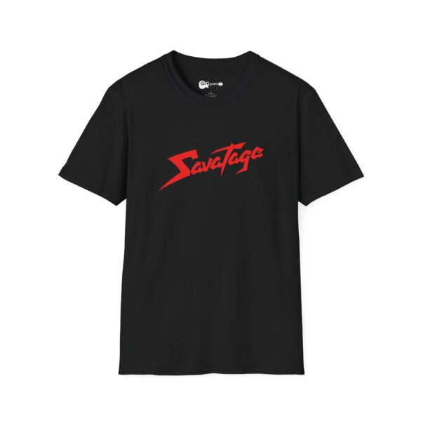 Savatage Classic Logo Black T-Shirt (Red Logo)