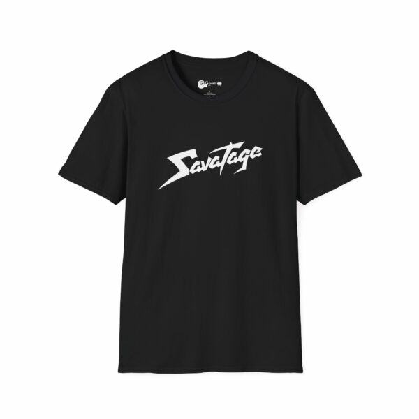 Savatage Classic Logo Black T-Shirt (White Logo)