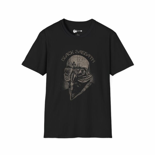 Black Sabbath Gas Mask Design Black T-Shirt